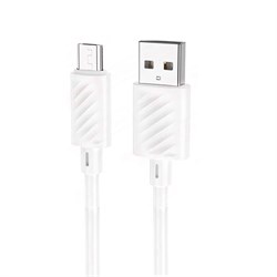 Кабель USB - микро USB HOCO X88 Gratified, 1.0м, 2.4A, цвет: белый 10497 - фото 819