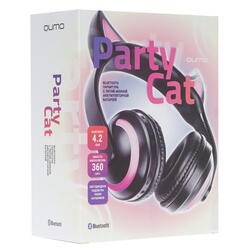 Беспроводные/проводные наушники Qumo Party Cat 10029