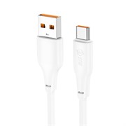 Кабель USB - Type-C HOCO X93 Force, 1.0м, 3.0A, PD 27Вт, цвет: белый 10494