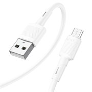 Кабель USB - микро USB HOCO X83 Victory, 1.0м, 2.4A, цвет: белый 10498